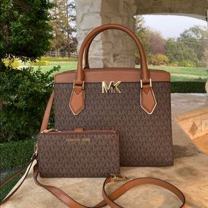 NWT Michael Kors Large Mott Satchel&wallet